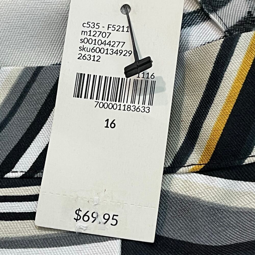 NWT Lane Bryant Women A-Line Skirts Abstract Printed size 16 Zipper Casual Party - Picture 6 of 11